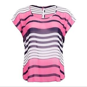 TORRID BUTTON-BACK CHIFFON TOP